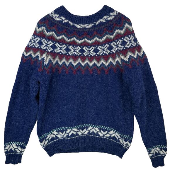 Vintage Woolrich Womens Sweater XL Fair Isle Wool Mohair Nordic Ski Winter Snow - Picture 1 of 8